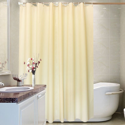peva Pure yellow Shower Curtains waterproof Antifungal Curtain fabric Hanging ring Can be customized Mixed batch