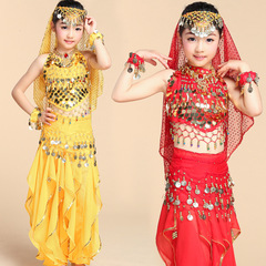 Children's Belly Dance Costumes Children's Indian Dance Costumes Performance Practice Clothes for Girls
