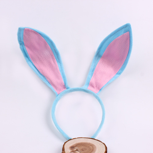 兔耳朵发箍 黑粉白粉款毛绒兔耳朵发饰 萌系可爱女仆cosplay道具