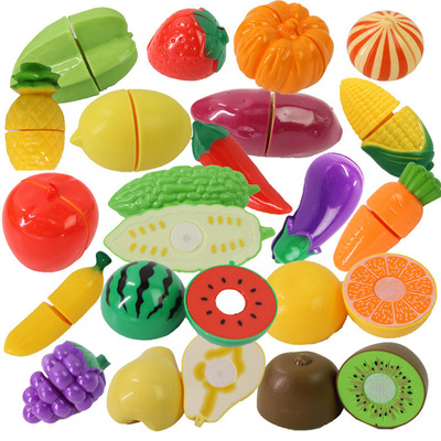 YLH8810-2注塑儿童仿真可切水果蔬菜厨房玩具益智批发过家家玩具|ms