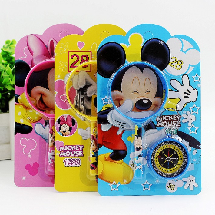 儿童科学实验玩具益智早教幼儿园小学生卡通放大镜带指南针礼物