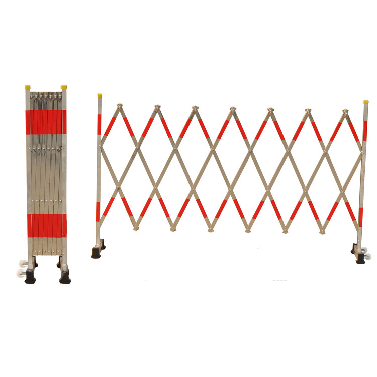 不锈钢片式伸缩安全围栏 移动伸缩可折叠护栏 电力隔离检修围栏
