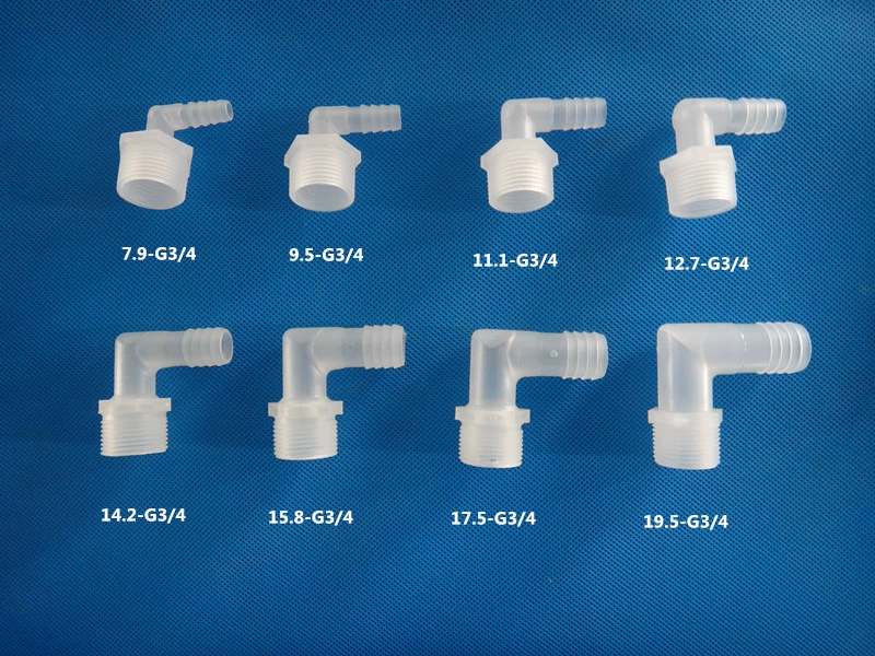 Наружное колено провода 6 пунктов наружное колено провода сопло шланга локоть пластиковое соединение пагоды 6 пунктов резьба пагода локоть