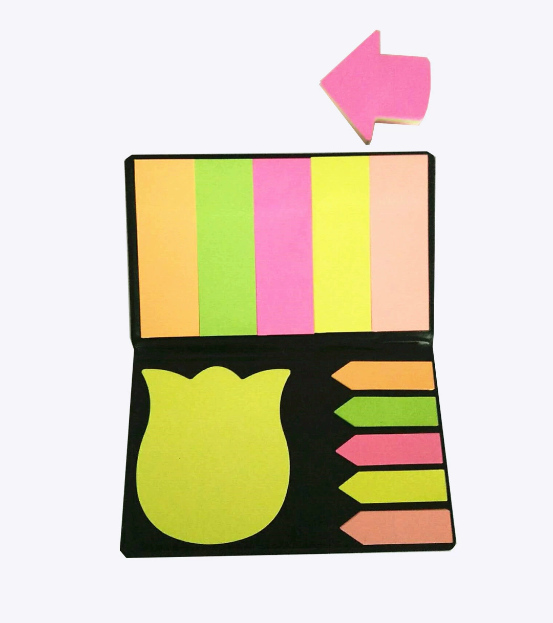 Cross-border exclusive supply of creative sticky notes/post-it notes pu fluorescent note pads leather note wholesale