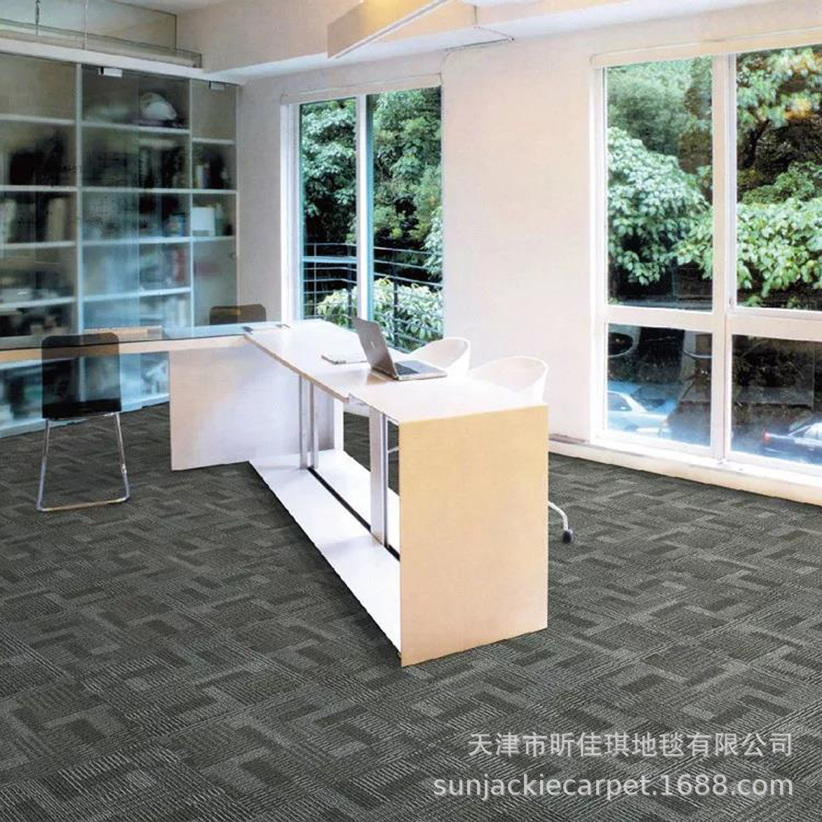 办公室地毯拼接方块满铺写字楼工程地毯酒店商用PVC尼龙阻燃地毯