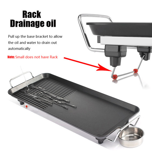 Euro-standard 220V light smoke non-stick electric grill, home multi-functional electric barbecue, portable meat skewer barbecue machine, electric grill rack