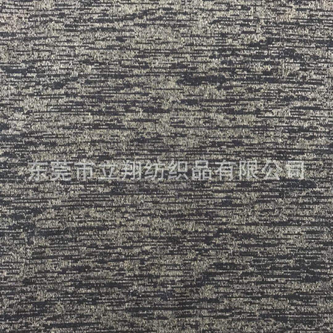 涤棉混纺合纱段染运动T恤面料 高档腰包贴合弹力布 运动莱卡布