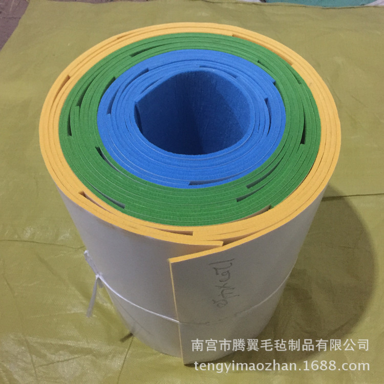 厂家生产贴胶纸白毛毡 背胶毛毡 涂胶毛毡 整卷敷胶毛毡 粘合自粘