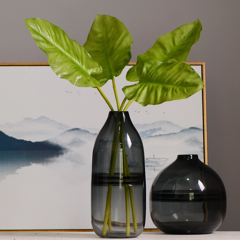 北欧风热带天堂鸟叶海芋叶仿真绿植绿叶假花插花房间装饰拍摄道具 阿里巴巴