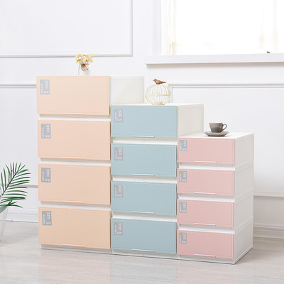 ^卧室柜塑料衣服卧室衣柜大号多层收纳储物柜子抽屉式可叠加整理