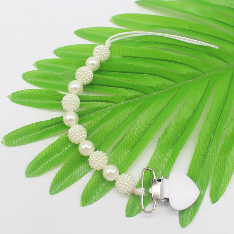 Suministros para bebés Cadena de chupete INS Hot Pearl cadena anti-caída Amazon Comercio exterior bebé chupete clip