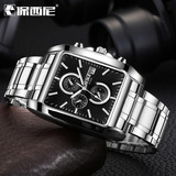 Водонепроницаемый квадратный спортивный календарь, часы, силиконовая лента, в корейском стиле