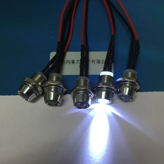 5mm带座白发白光