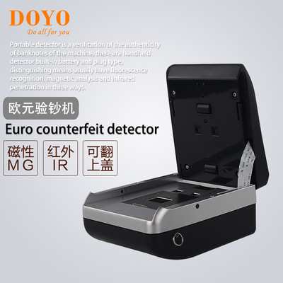 厂家出口小型欧元专用外币验钞机便携式鉴别仪磁性红外双重防伪