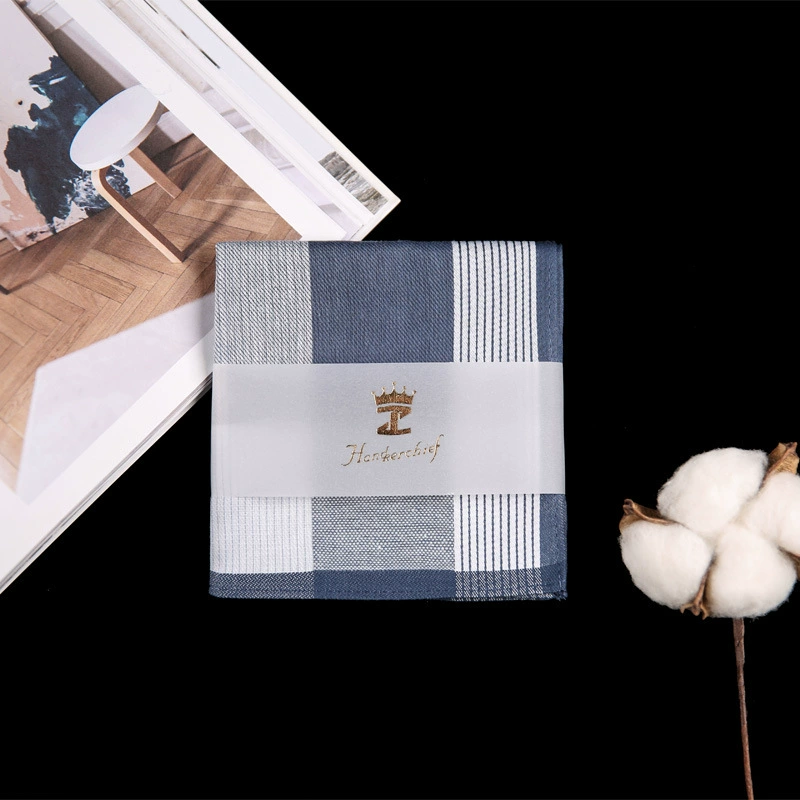 Мужской носовой платок из хлопка, шарф, подарочная коробка, впитывает пот и запахи, подарок на день рождения