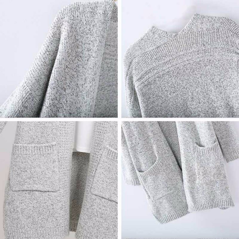 AliExpress popular 2023eBay nueva moda suelta cardigan manga larga Mediados de longitud punto ropa de mujer de comercio exterior