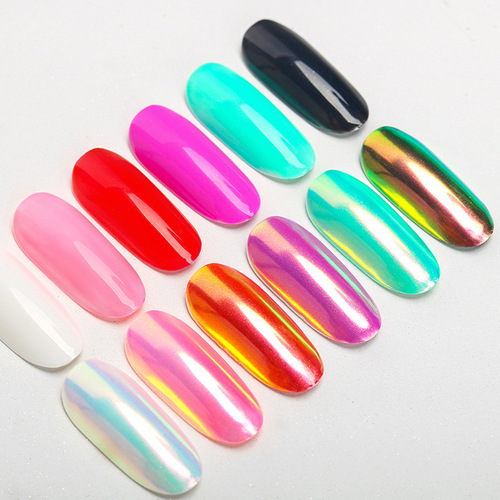 Cross-border nail art accessories glitter powder, colorful shell powder, mermaid pearl mirror magic mirror powder, rainbow neon powder
