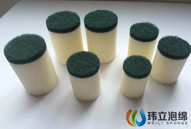 供应地暖管道清洗海绵柱 轮船专用海绵清洁柱 管道海绵射弹