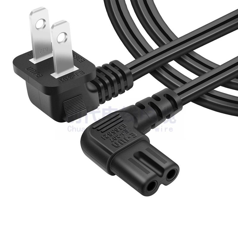 Шнур с вилкой UL C7C8 SPT-2 ядро 18AWG удлинительный кабель зарядки 8-контактный штекер 8-контактный мужской кабель питания