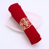 Cross -border new napkin buckle napkin ring Western rose napkin buckle buckle rotor hollow flower type European and American hot sales