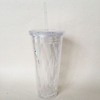 Double-layer glass, coffee cup, 16 oz