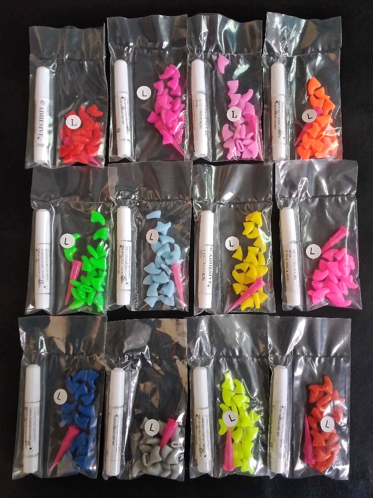 Мешок ногтей Колпачки ПЭТ ногтей крышка ПЭТ анти-царапин ногтей крышка