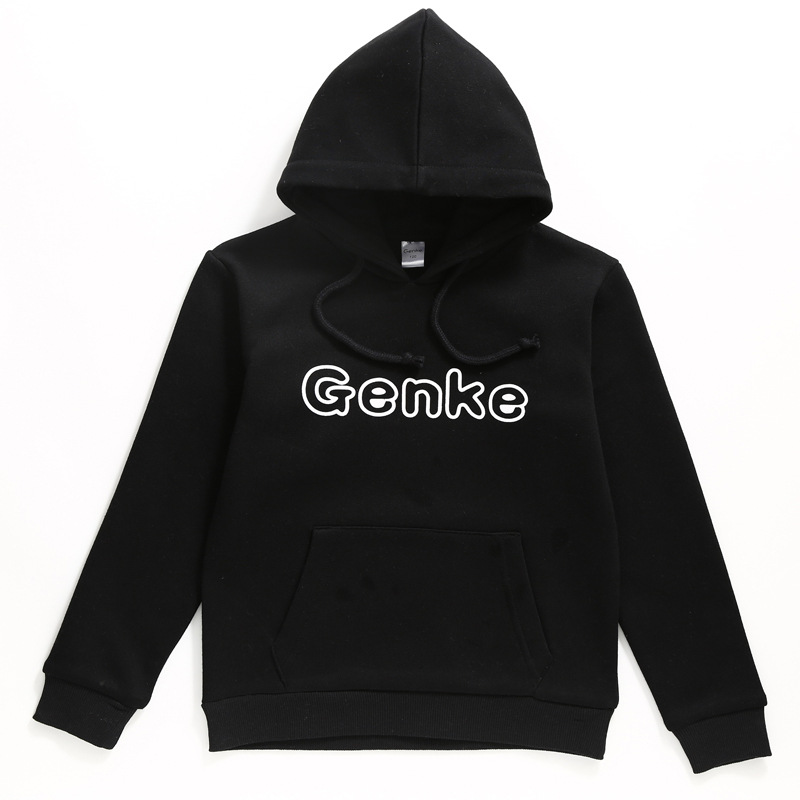 亘可春秋冬新款日韓時尚字母印花長袖加絨童裝衛衣