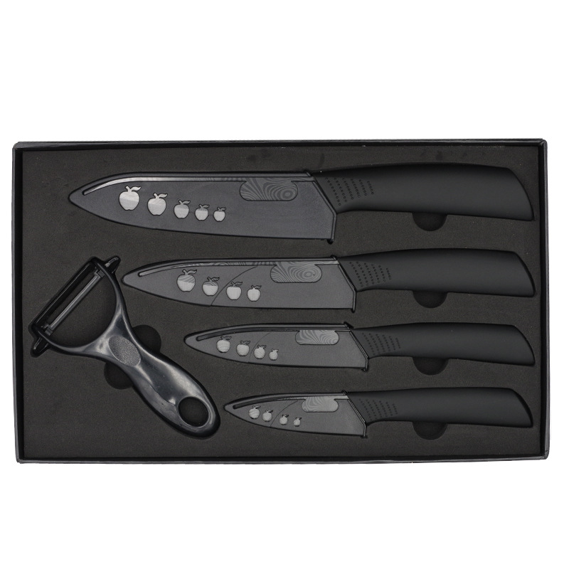 Ceramic knife Six piece set kitchen suit tool customized logo Yangjiang gift gift ceramics Fruit knife