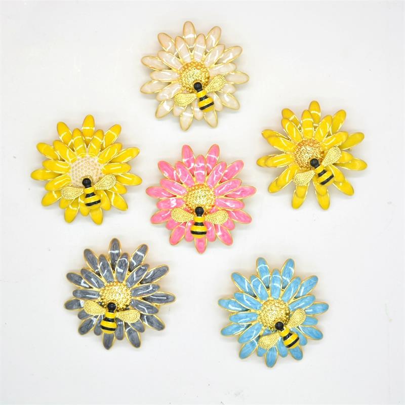 Women'S Gender Enamel Design Fashion Style Fashion Pin Flower Alloy Enamel Women'S Brooches