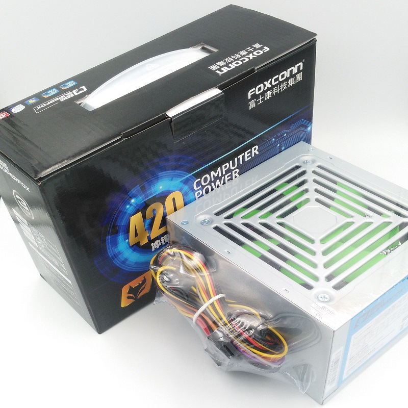 富士康超狐420W 电脑主机箱电源 台式机电脑电源 静音办公节能