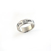 Ring with letters stainless steel engraved, wish, suitable for import, European style, simple and elegant design, wholesale, Birthday gift