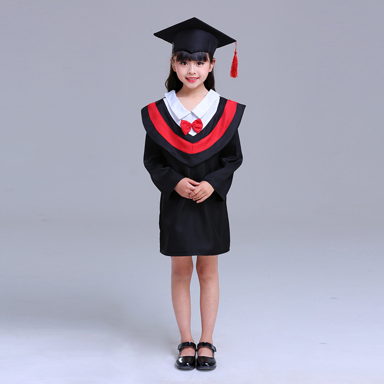 厂家供应儿童博士服 大中小学生演出服毕业摄影学士服 直销批发|ru