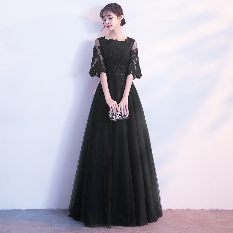 black dress for graduation party Dark Green halter Party Dresses Formal Girls Graduation Prom Gown Long –  Siaoryne main image 0