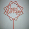 Cake 亚 Acrylic double -sided mirror square five -pointed pentagram account cake baking decorative party plug