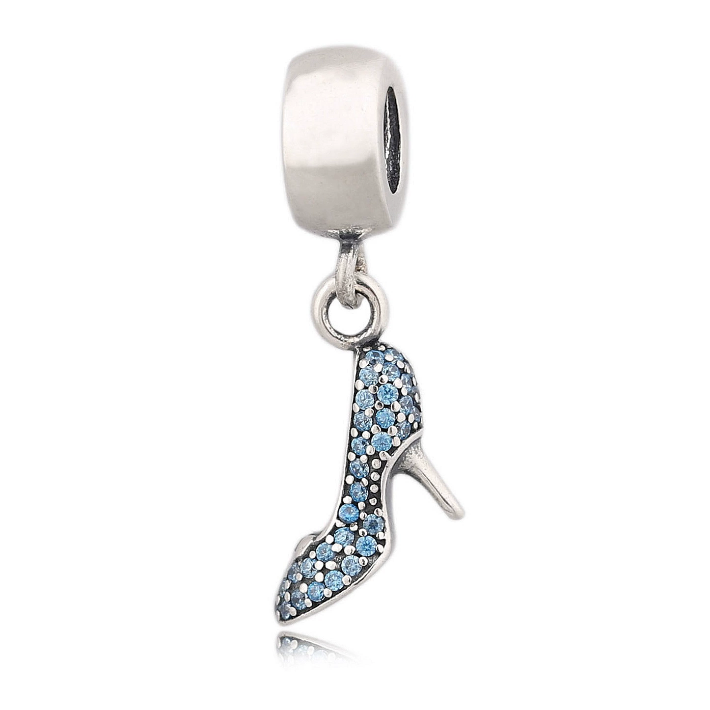 Diphne s925 silver bracelet diamond Cinderella crystal shoe pendant