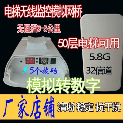 5.8G32信道點對點電梯無線監控收發器音視頻傳輸器模擬無線網橋