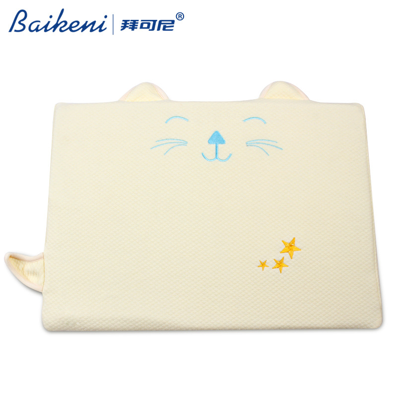 方形卡通记忆棉芯婴儿防吐奶防溢奶防吐三角斜坡垫新生儿婴儿枕|ru