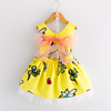 Summer clothing, yellow dress with sleeves sleevless for princess, 2023, Korean style
