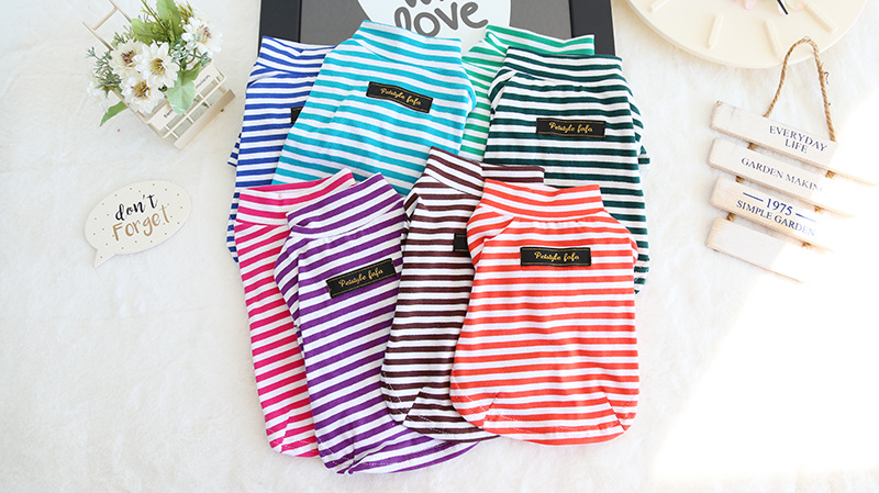 八色条纹打底衫