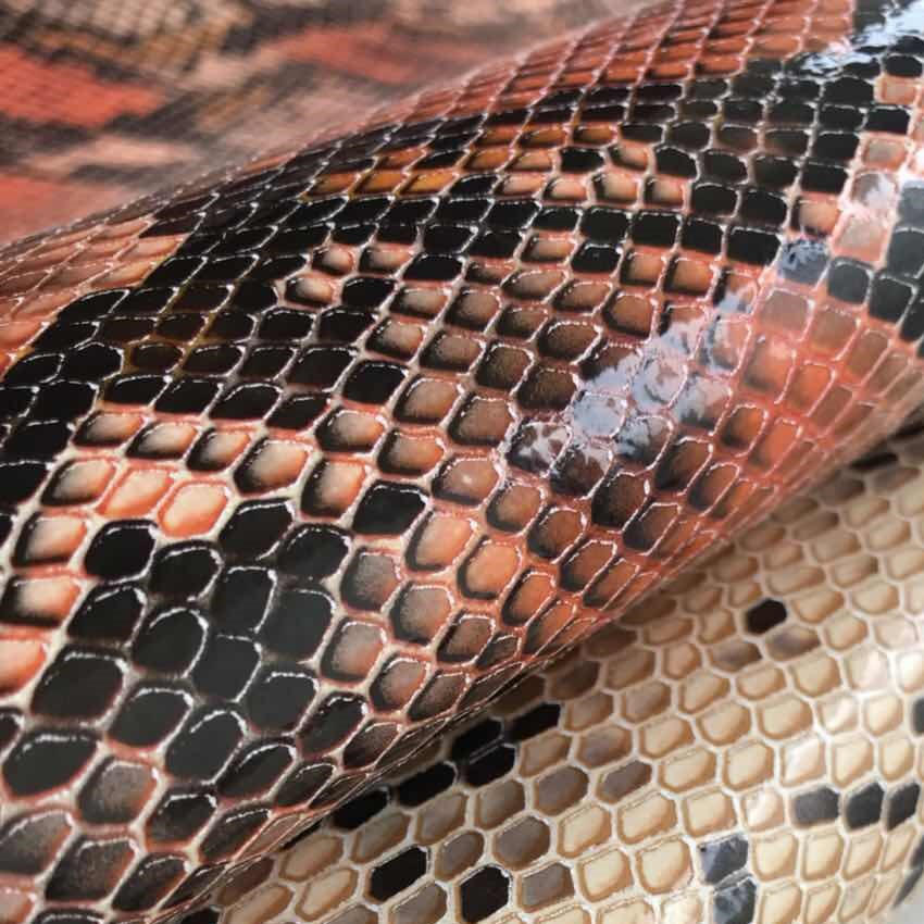 蛇皮纹超纤、蛇纹透气革鞋材、箱包革、贴面超纤1.0mm