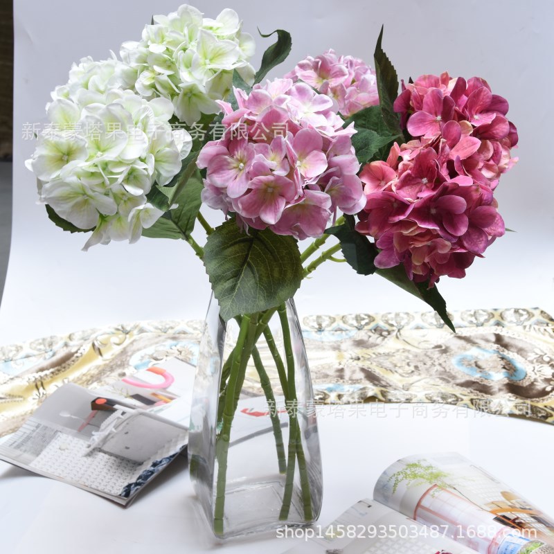 仿真花3D繡球花 假花油畫色 高檔歐式繡球 家居裝飾