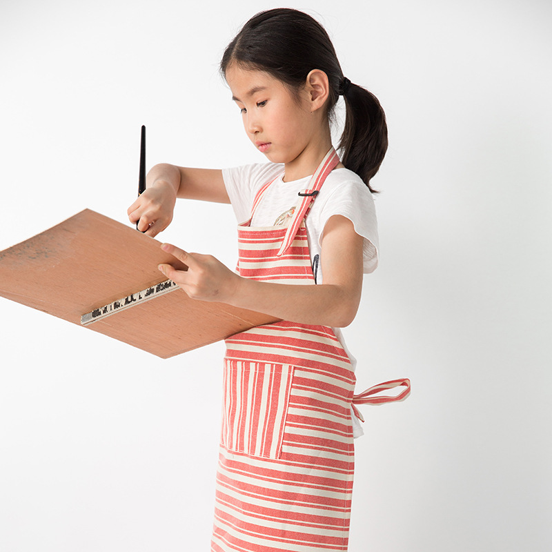 Pintura DE LOS NIÑOS delantal logotipo personalizado de Corea del arte de los niños lindos pintura hecha a mano para hornear delantal sin mangas