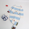 one-piece garment Romper pure cotton baby spring and autumn Cartoon three-dimensional Lamb newborn baby knitting Climbing clothes One piece On behalf of