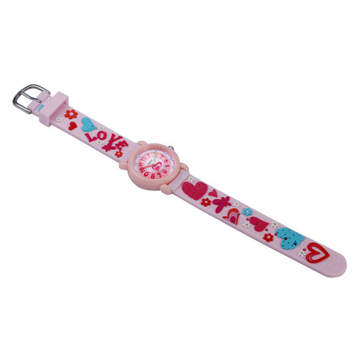 Manufacturer wholesale children's 3d silicone cartoon watch cute waterproof quartz watch primary school girl watch kid's watch