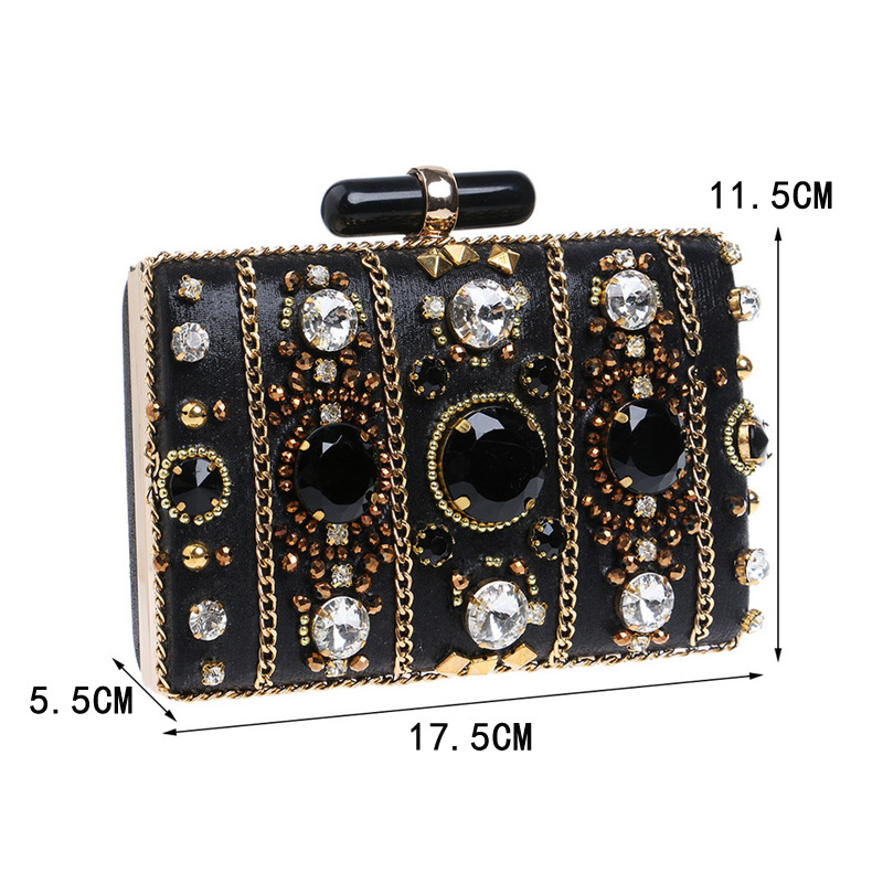 Fashion Dinner Bag Beaded Banquet Clutch Bag Women Dress Evening Bag display picture 17