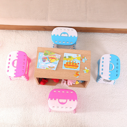 Foldable plastic stool bathroom children's small stool adult outdoor low stool portable portable stool fishing stool