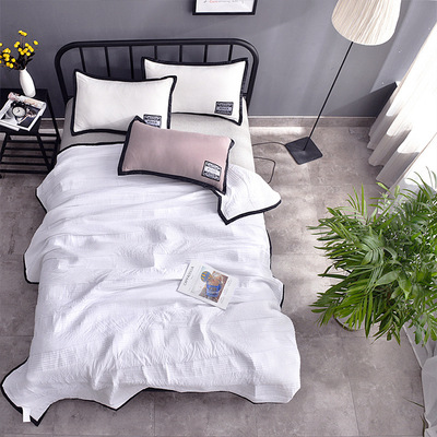 无印水洗棉夏被良品空调被学生夏天水洗被子礼品单双人简约夏凉被