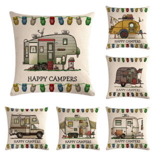 Cross-border retro owl RV series linen pillowcase cushion cover AliExpress Amazon eabyF531