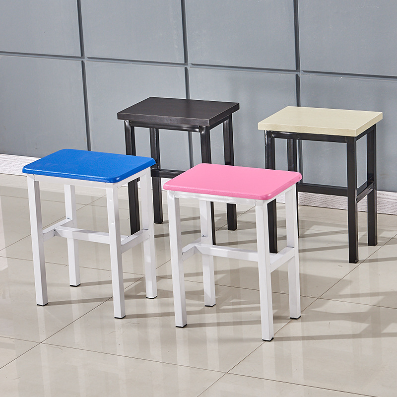简约椅子凳子加厚宿舍学生培训简易方凳餐凳彩色家用凳子成人高凳