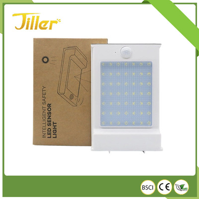 直销72LED新品太阳能壁灯户外防水花园庭院灯平板WIFI人体感应灯